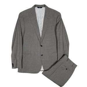 Brooks Brothers Suit "346" Explorer Stretch Wool Sharkskin Grey 42R 36x32